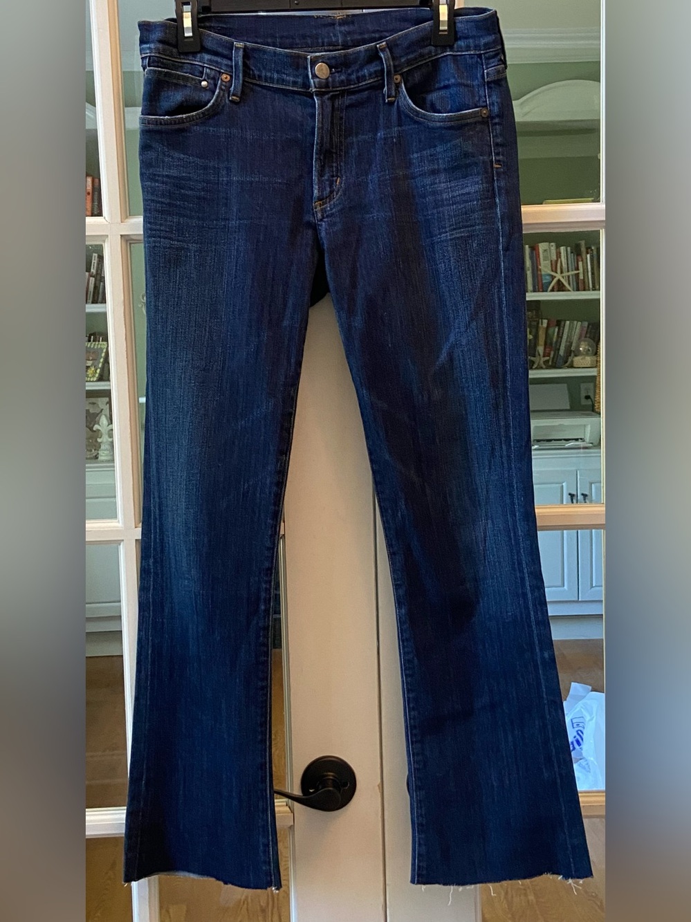 Citizens Of Humanity Dark Wash Bootcut Raw Hem Jeans Size 32